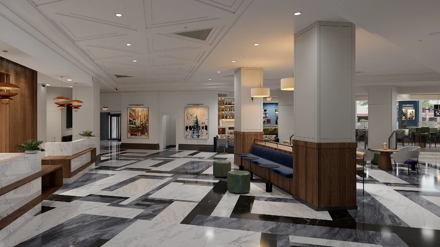 2-Lobby View 1 Rendering